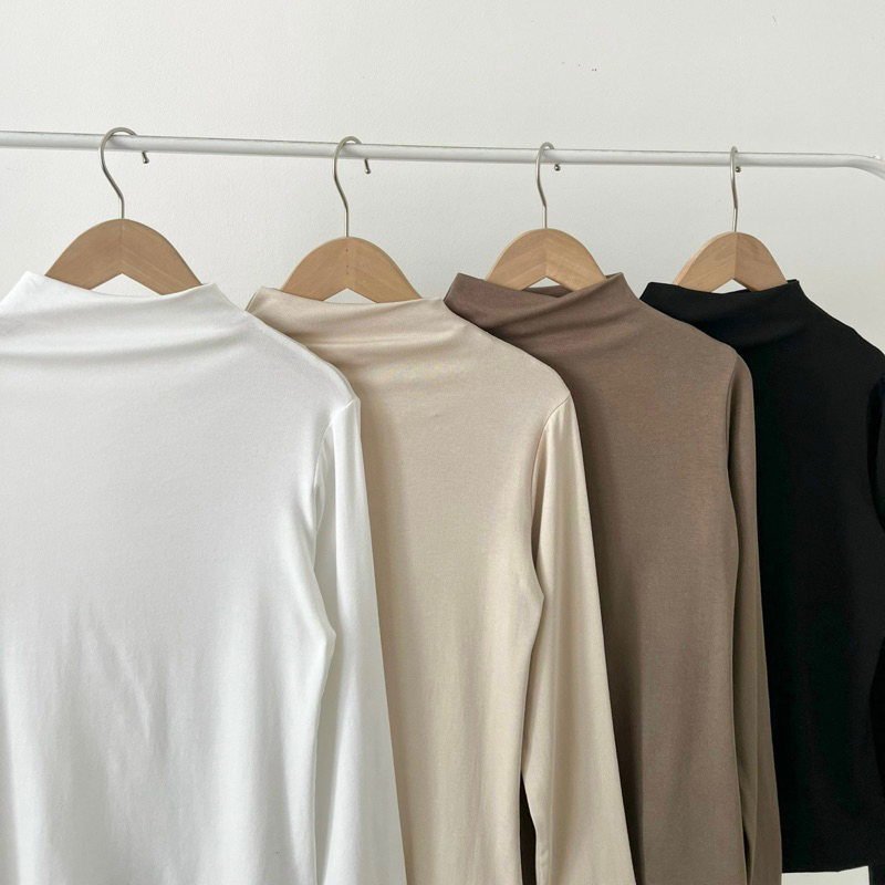 Áo giữ nhiệt cổ 3p thun zip dài tay, Áo thun zip dài tay mùa đông