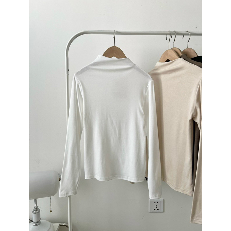 Áo giữ nhiệt cổ 3p thun zip dài tay, Áo thun zip dài tay mùa đông