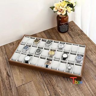 Khay đựng đồng hồ 30 ngăn bằng gỗ