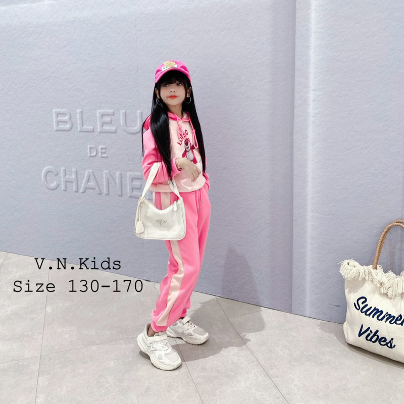 Bộ nỉ Gấu lotso xinh xuất sắc cho Bé 17kg-41kg