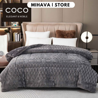 Chăn lông thỏ coco dior cao cấp chính hãng siêu mềm siêu ấm 2023