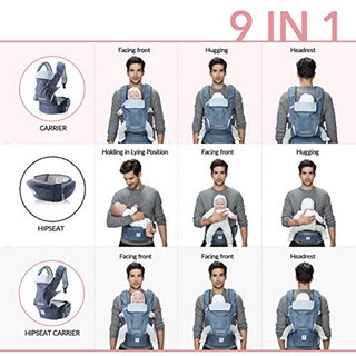 Địu used 2in1 , 3in1 pognae của Hàn