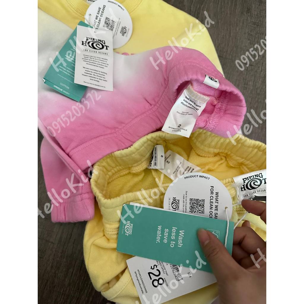 Bộ loang vàng hồng HOT cho bé