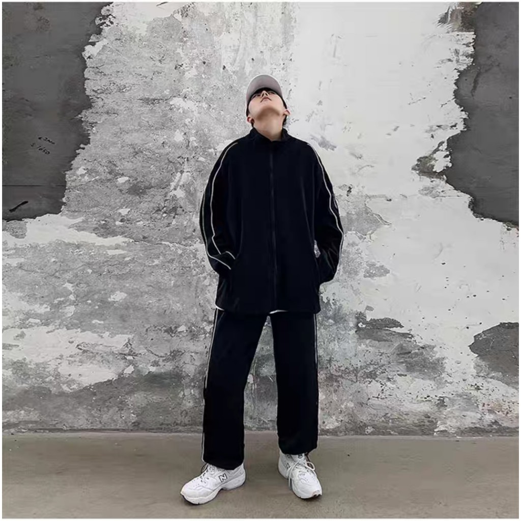 Bộ Quần Áo Gió 2 Lớp Thu Đông Thời Trang Nam Nữ  - Phong Cách Thể Thao