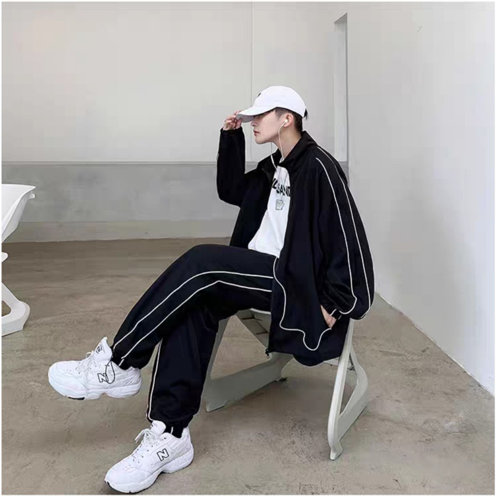 Bộ Quần Áo Gió 2 Lớp Thu Đông Thời Trang Nam Nữ  - Phong Cách Thể Thao