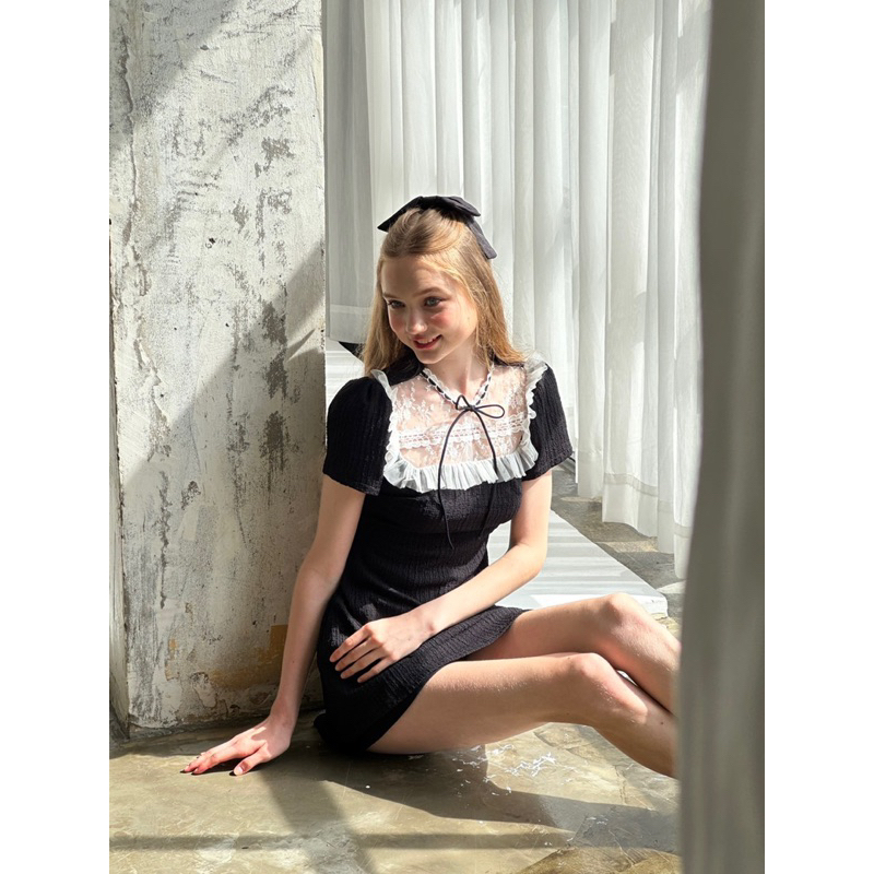 Mirin dress đầm thun thừng cao cấp phối ren AGUJA