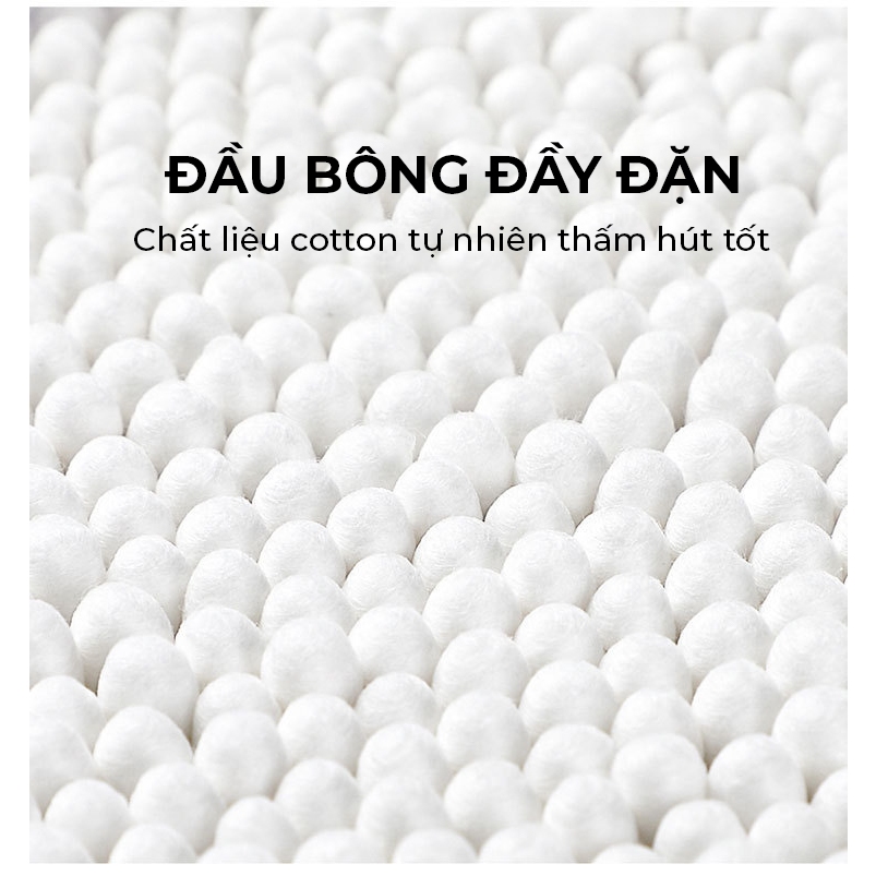 Tăm bông ngoáy tai 2 đầu gỗ ép bông tự nhiên cao cấp hộp 500 chiếc, bông ngoáy tai dùng một lần