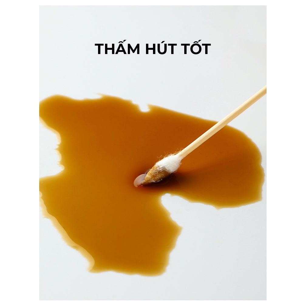 Tăm bông ngoáy tai 2 đầu gỗ ép bông tự nhiên cao cấp hộp 500 chiếc, bông ngoáy tai dùng một lần