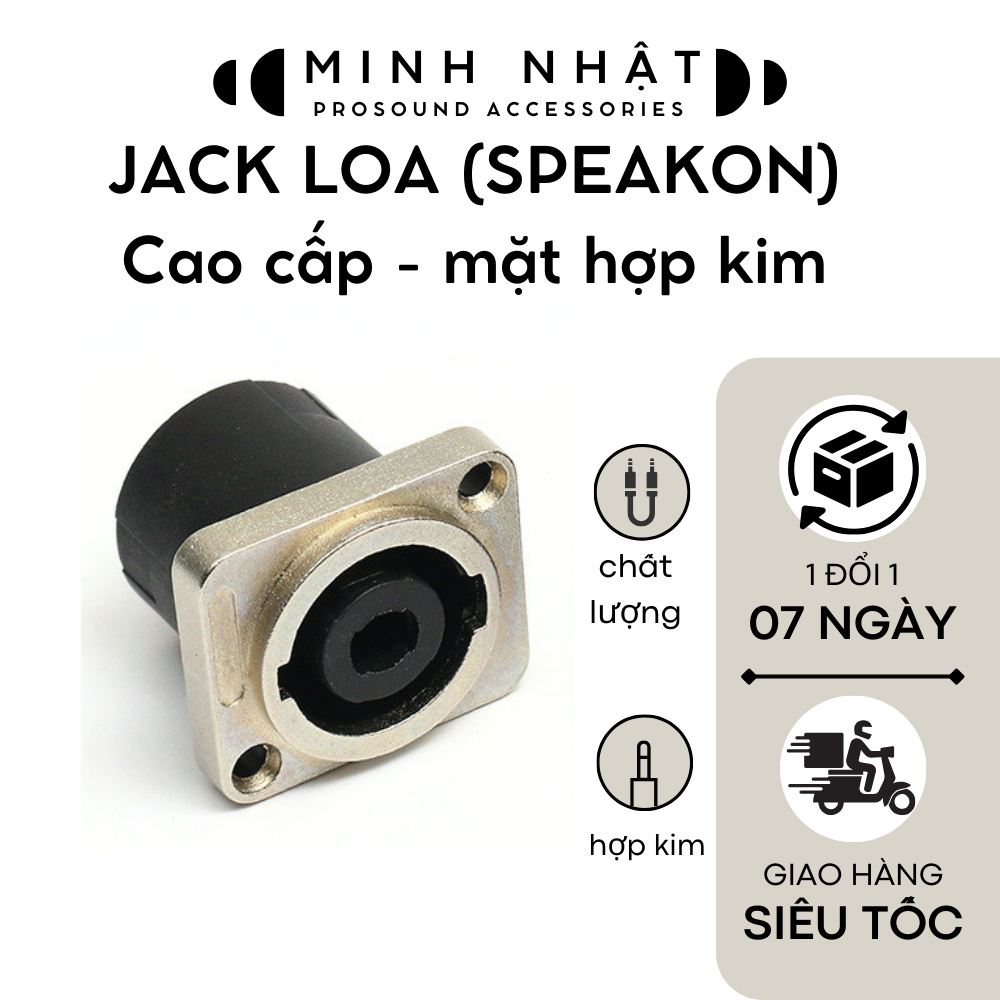 Jack - Giắc loa Speakon âm  , Jack - Giắc bắt loa, dùng làm trạm loa, dùng cho loa kéo, amly, cục đẩy công suất