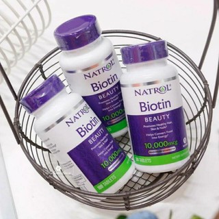Viên uống mọc tóc và kích thích mọc tóc Natrol Biotin 10000mcg