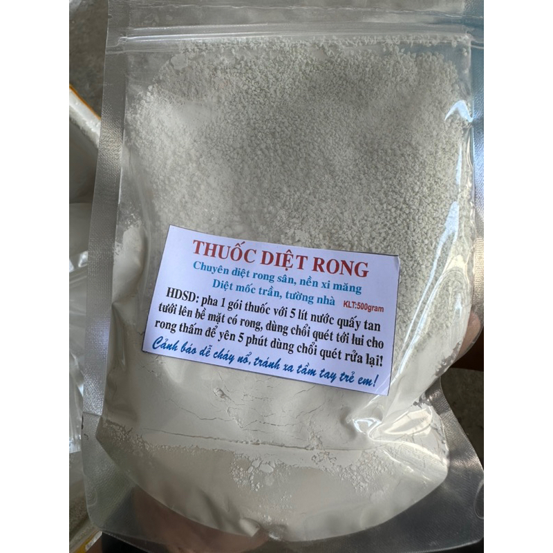 BỘT TẨY RONG RÊU NỀN XI MĂNG gói 500gram - loại bột mịn pha nước