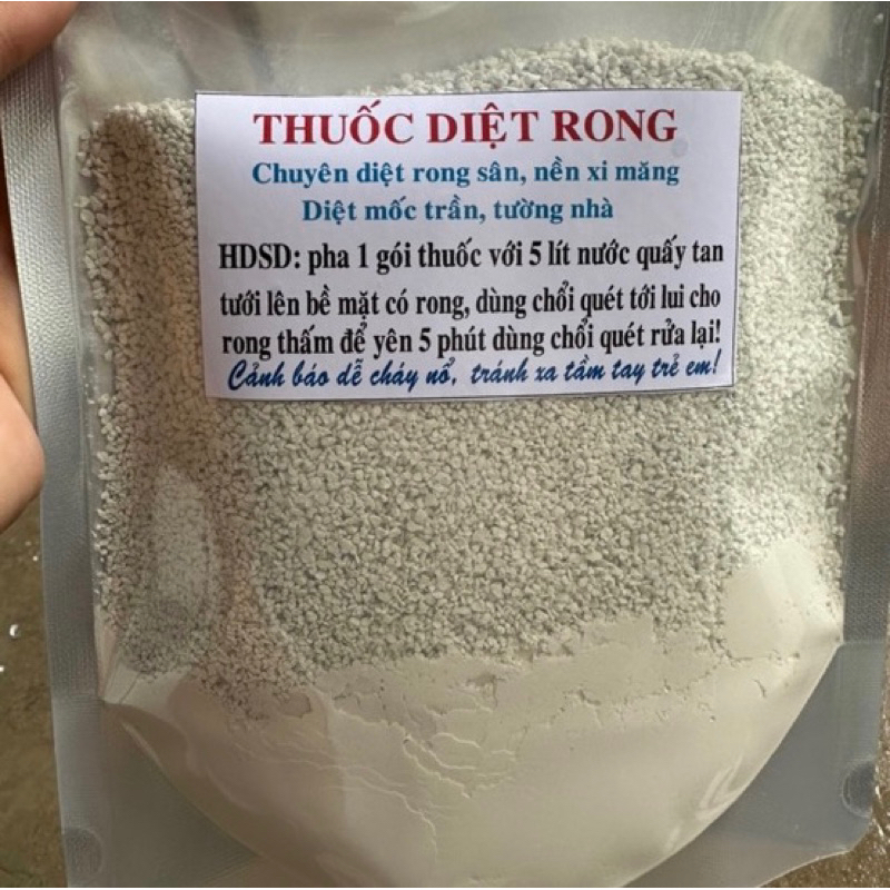 BỘT TẨY RONG RÊU NỀN XI MĂNG gói 500gram - loại bột mịn pha nước