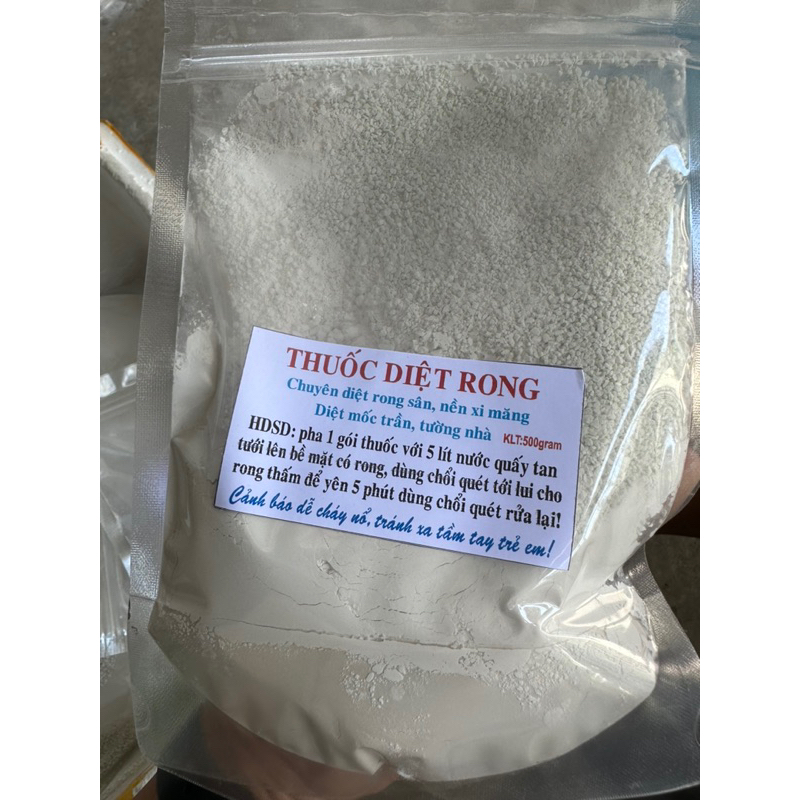 BỘT TẨY RONG RÊU NỀN XI MĂNG gói 500gram - loại bột mịn pha nước