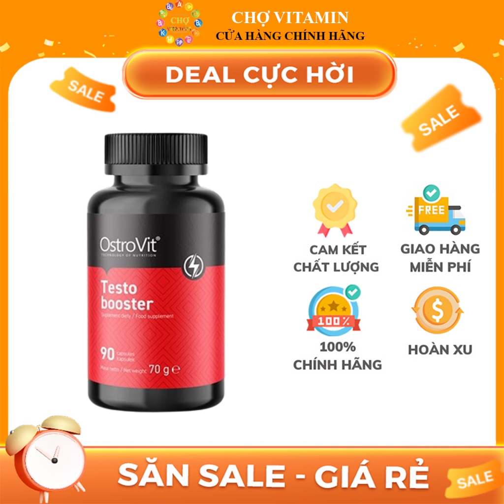 Ostrovit Testo Booster - Tăng Cường Sinh Lý Nam Tự Nhiên (90 Viên)