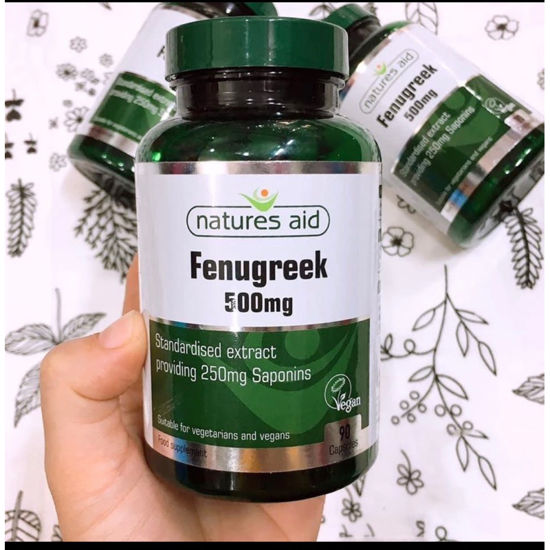 Viên uống cỏ lợi sữa cari Fenugreek 610mg và 500mg của Anh cho mẹ bầu