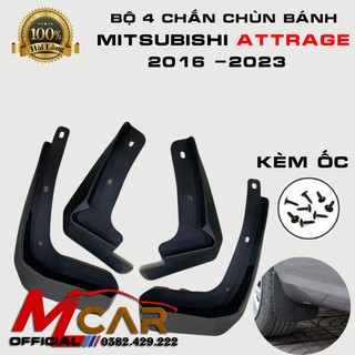 Chắn bùn bánh xe Mitsubishi #Attrage đời 2016- 2023- Hàng nhựa dẻo- 1 bộ 4 cái