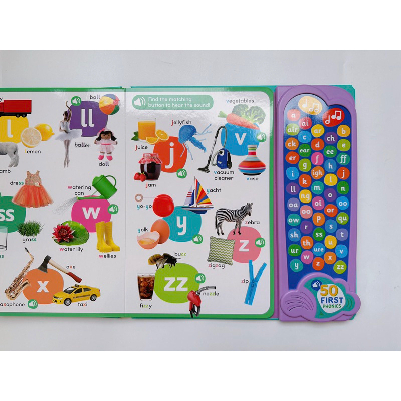 Bộ 50 Nút Âm Thanh- 50 Button Photo Sound Books First Phonics, First Words NPP