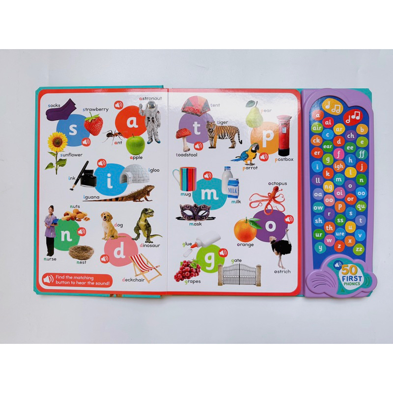 Bộ 50 Nút Âm Thanh- 50 Button Photo Sound Books First Phonics, First Words NPP