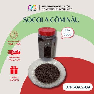 Socola Cốm Nâu Dùng Trang Trí Bánh Hũ 500g