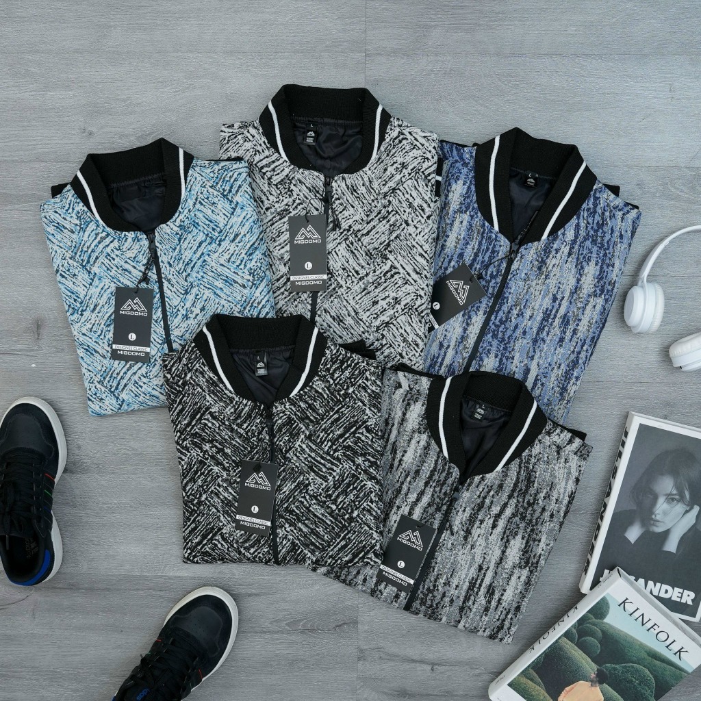 Áo Khoác Bomber Gấu Gấm 2 Lớp Cao Cấp Unim Store - AK06