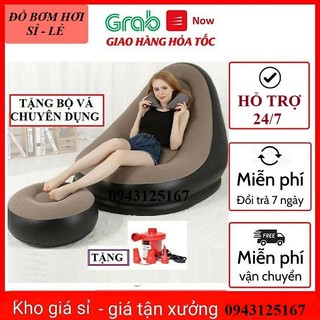 Ghế hơi tựa lưng, sofa hơi [ TẶNG KÈM BƠM + BỘ VÁ ]