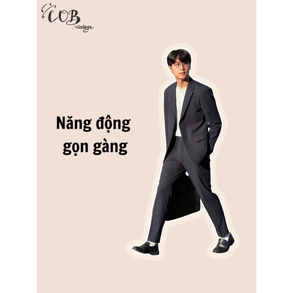 Bộ vest nam/Comple nguyên bộ gồm áo vest và quần tây hàng công sở may đo Nhật secondhand  COB.vintage