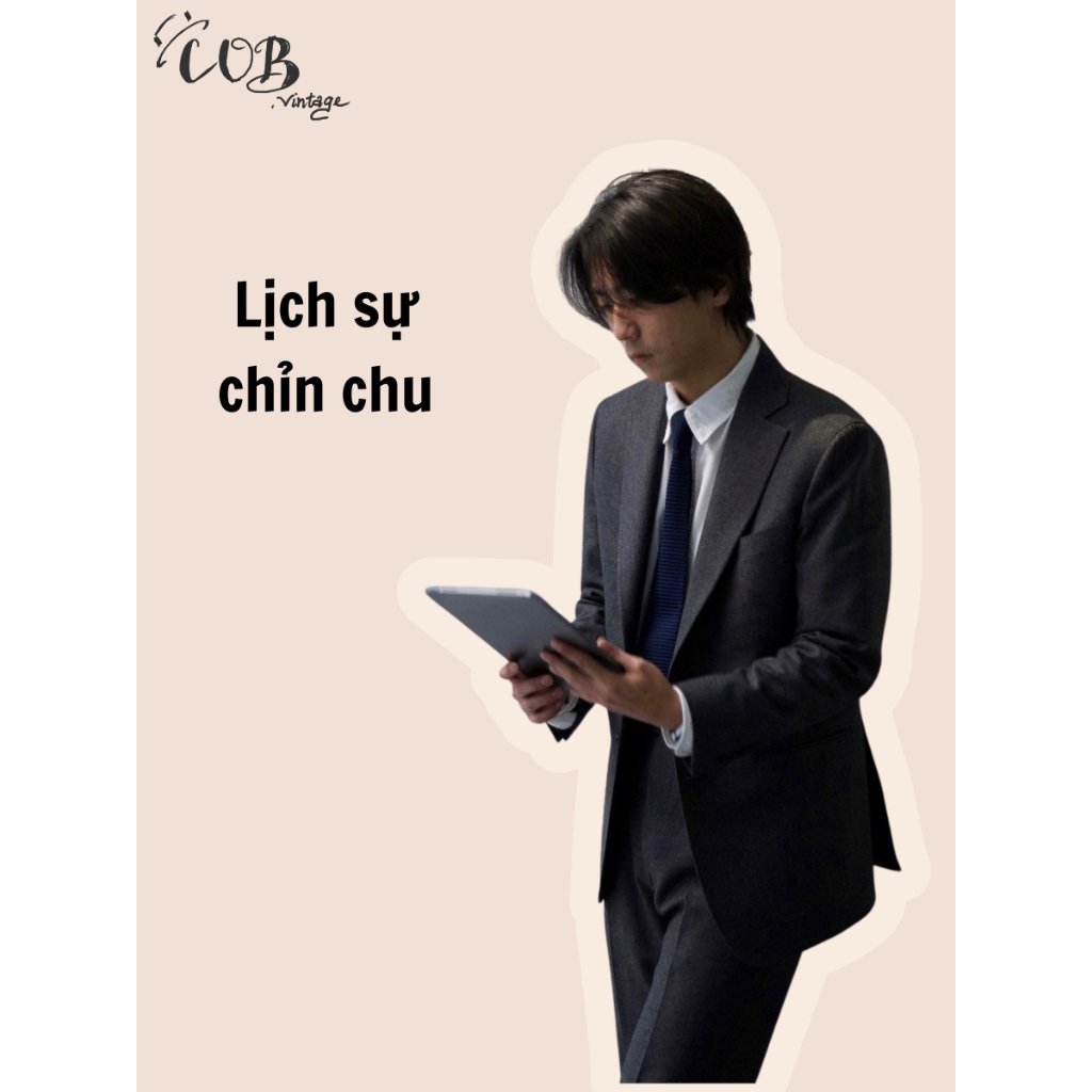 Bộ vest nam/Comple nguyên bộ gồm áo vest và quần tây hàng công sở may đo Nhật secondhand  COB.vintage