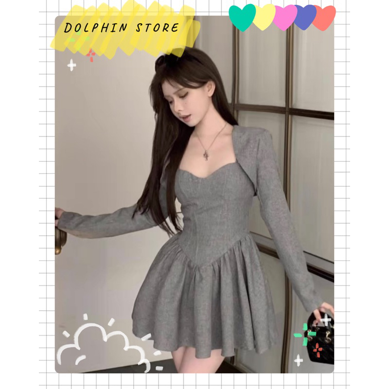 BIGSIZE Set đầm vest bigsize - Set đầm 2s kèm áo khoác bigsize - đầm ngắn bigsize