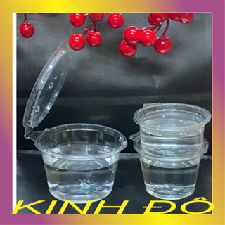 50 cái hủ sốt nhựa nắp liền, hũ đựng nước chấm / Panna Cotta, kích cỡ 2oz / 4oz , tiện dụng, vệ sinh_ bao bì