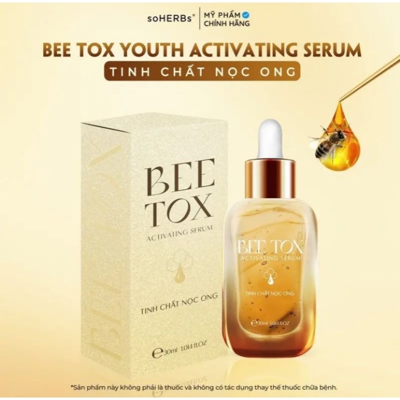 [Chinh Hang] Tinh Chất Nọc Ong - Bee Tox Youth Activating Serum 30ml Cho Tất Cả Loại Da