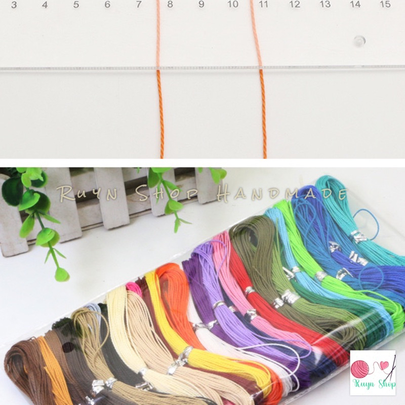 Bó 10m dây sáp wax Đài Loan 1mm/ dây waterproof/ dây cói xoắn đan vòng tay handmade