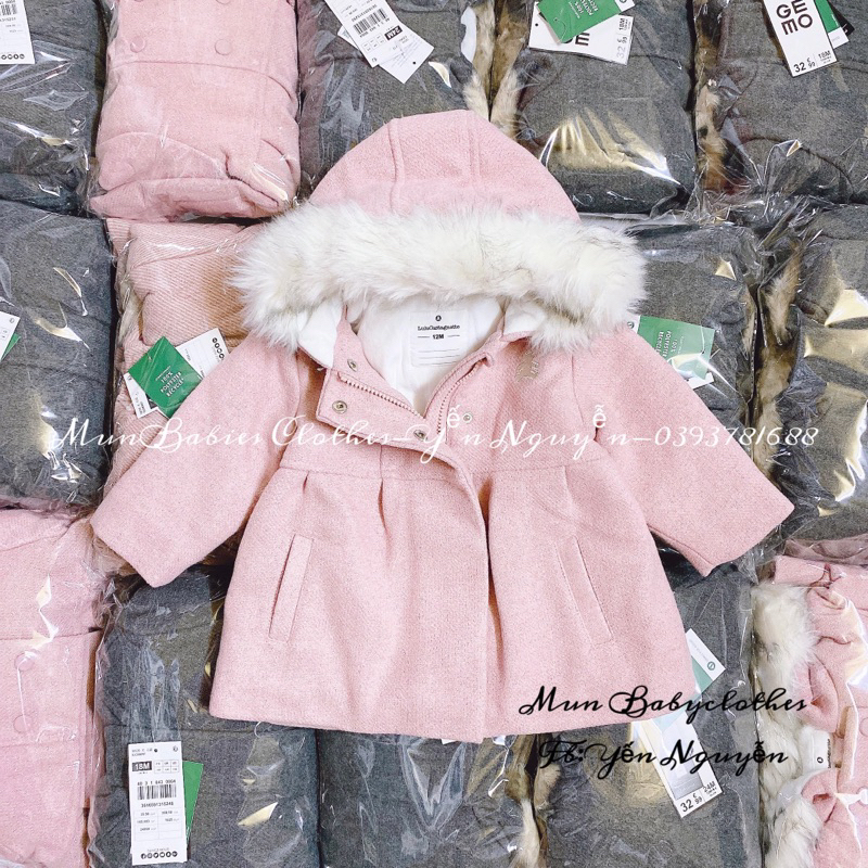 Áo khoác dạ cho bé gái GEMO xuất Âu xịn