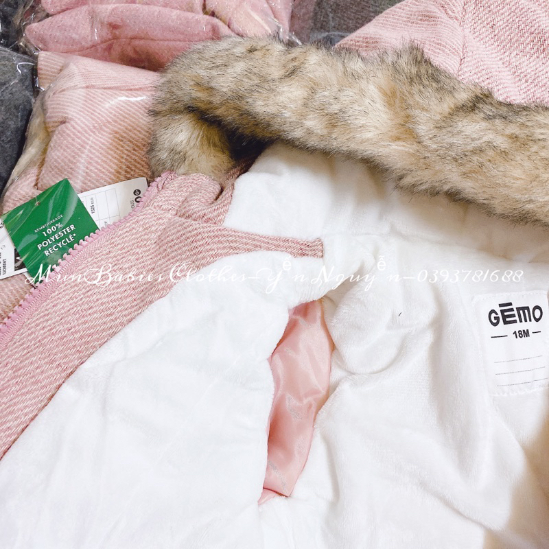 Áo khoác dạ cho bé gái GEMO xuất Âu xịn