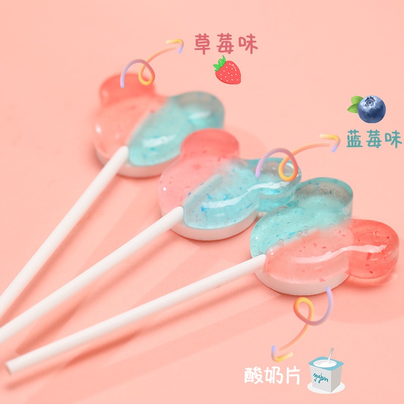 Combo 10 Hoặc 6 Que Kẹo Mút Trái Cây Gấu Dâu Losto
