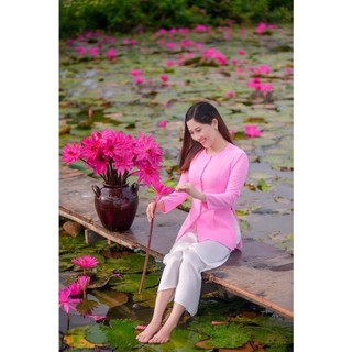 ÁO BÀ BA VẢI LỤA TRƠN CỔ TRÒN