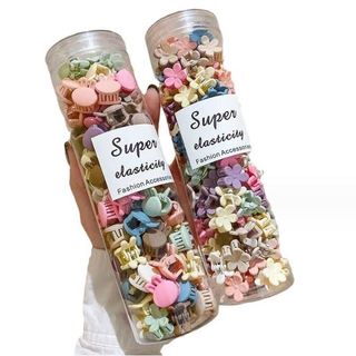 Set 50 Kẹp Tóc Mini Dễ Thương Nhiều Màu Sắc Cho Bé Gái
