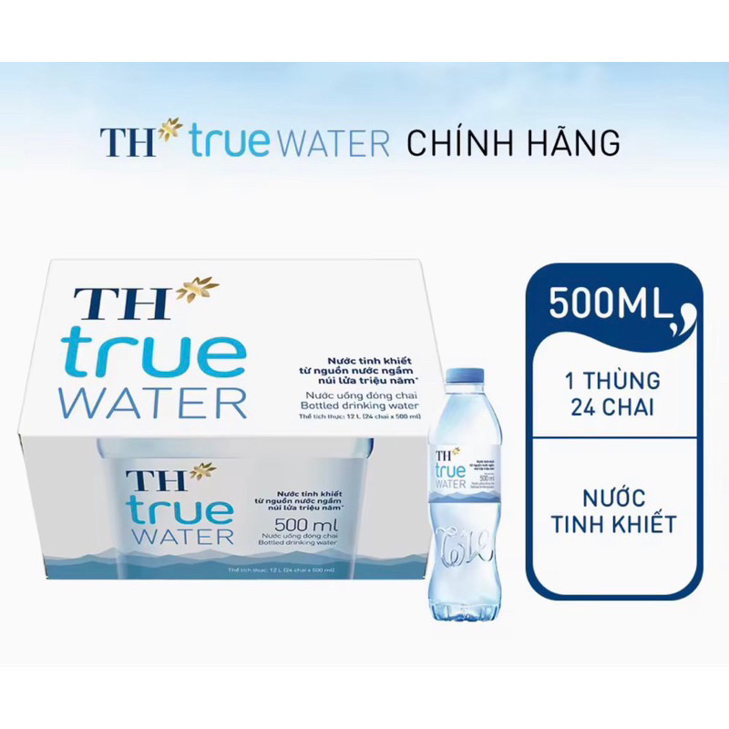 Thùng 24 Chai Nước Lọc TH 500ml