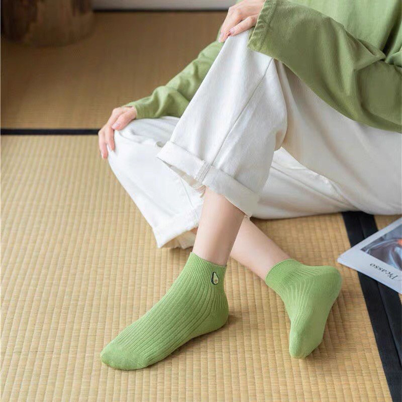 Set 10 đôi tất quả bơ dày dặn co giãn cực ôm chân