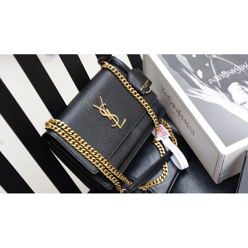 Túi xách nữ Y/S SUNSET sz24cm da xước vân đẹp dã man kèm hộp xịn