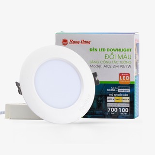 Đèn led âm trần downlight đổi màu at02 đm 110/9w 90/9w 90/7w
