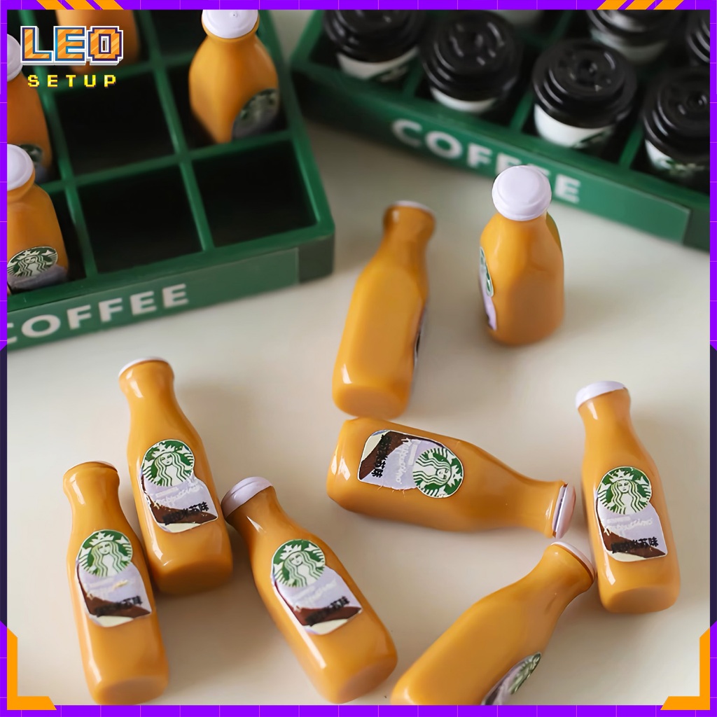 Mô hình két nước chai nước cà phê mini nhiều mẫu,  trang trí góc làm việc -  trưng bày dollhouse diy handmade đồ chơi