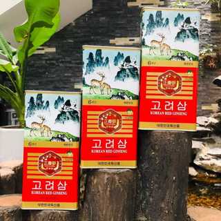 Hồng sâm củ khô hộp thiếc 300gr Hàn Quốc
