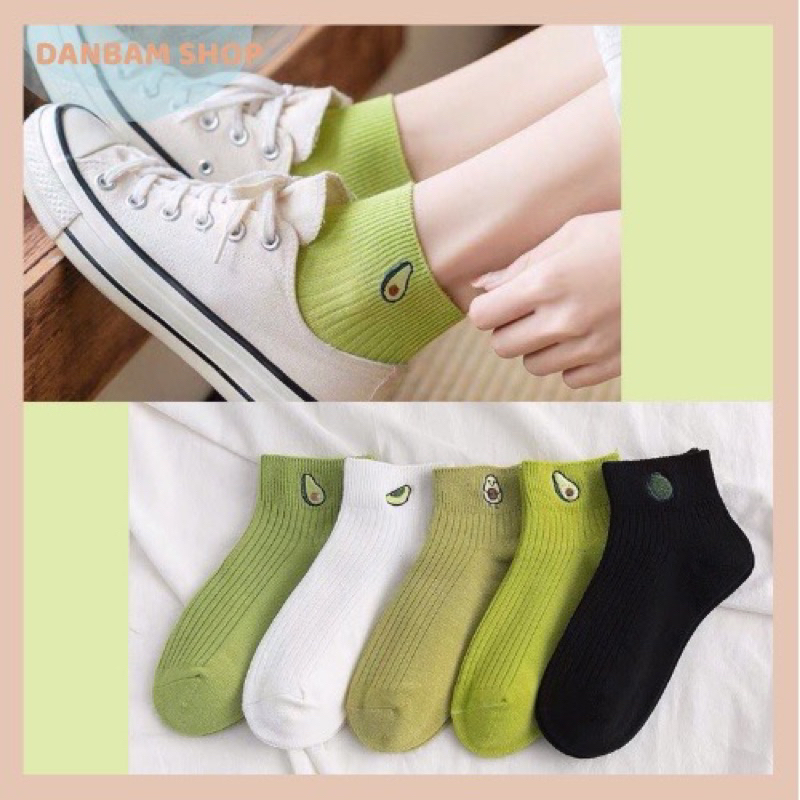 Set 10 đôi tất quả bơ dày dặn co giãn cực ôm chân