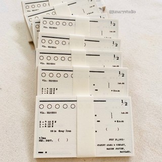 Junarystudio - Set 50 miếng giấy note giấy ghi chú giấy nền nhiều mẫu trang trí sổ tay cổ điển vintage journal