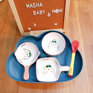 Combo bát ăn dặm gốm sứ kiểu nhật cho bé