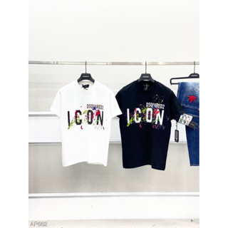  -     Áo Phông in Chữ DSQ chữ sơn loang ICON - Áo Phông Đơn Giản Cho Nam 