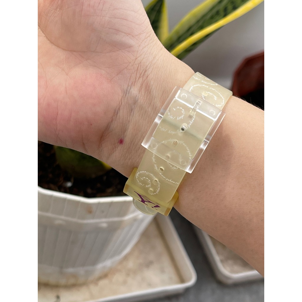 Đồng hồ nữ Yaho mặt tím thể thao chạy pin hàng Si