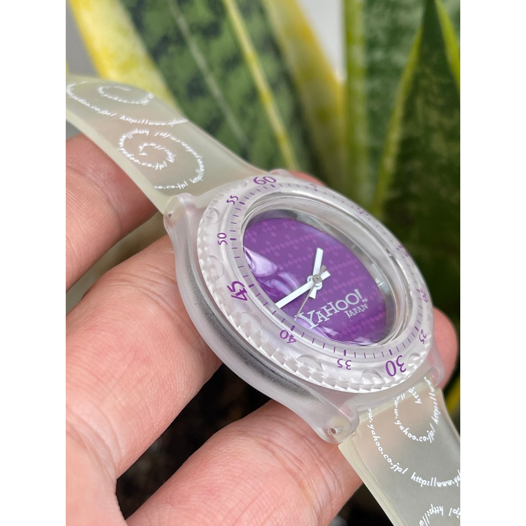 Đồng hồ nữ Yaho mặt tím thể thao chạy pin hàng Si