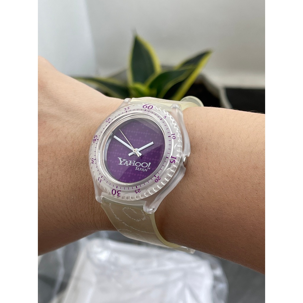 Đồng hồ nữ Yaho mặt tím thể thao chạy pin hàng Si