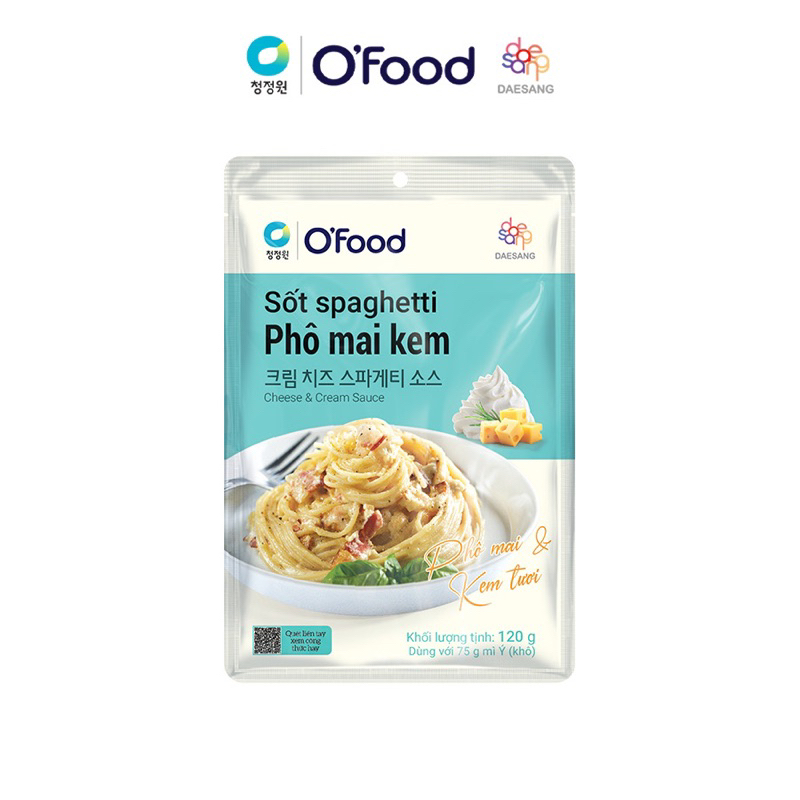 Sốt Spaghetti Nguyên Bản/ Phô Mai Kem/ Rose Kem Cà Chua Ofood 120g